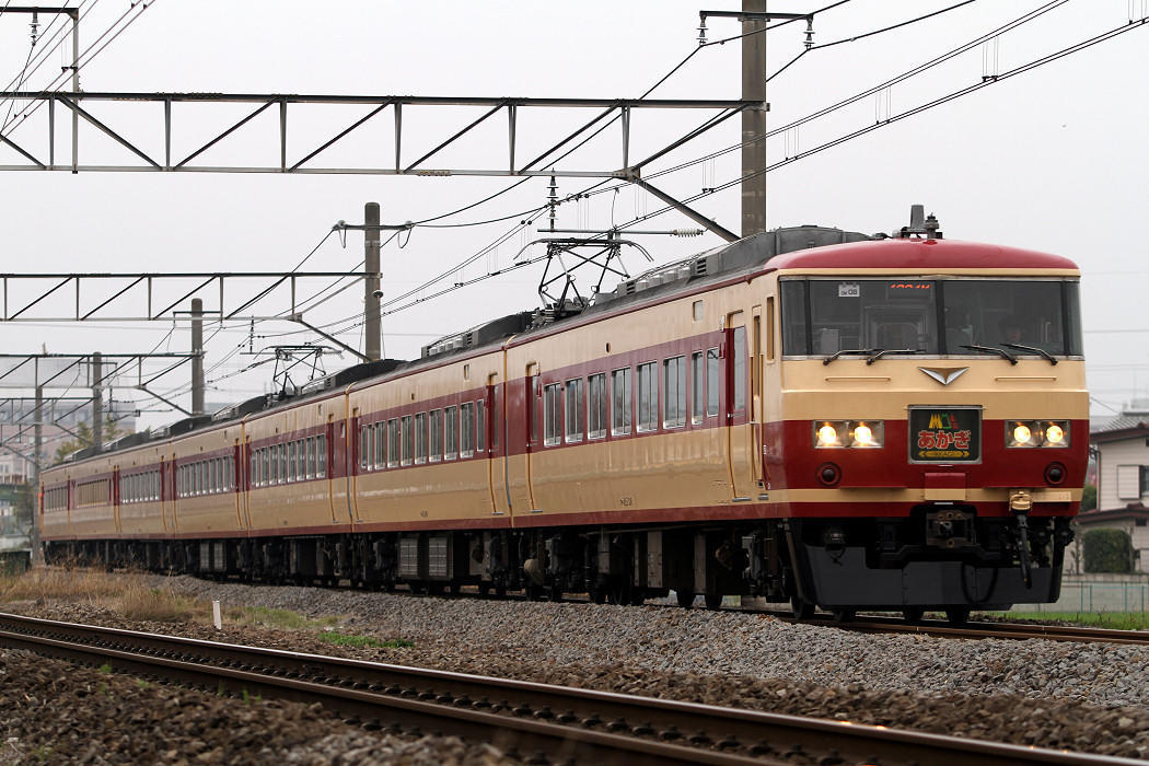 中古：ジャンク】Bトレ 185系200番 OM08編成 あまぎ国鉄色
